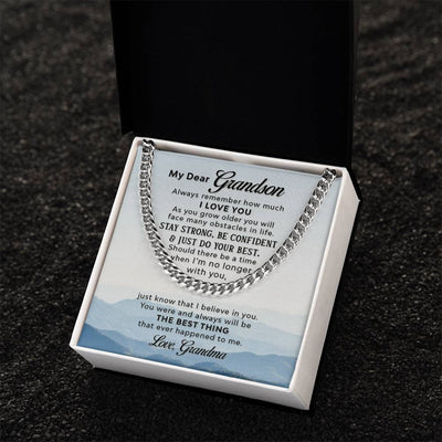 Load image into Gallery viewer, To My Grandson Necklace from Grandma, Always Remember Grandson Necklace
