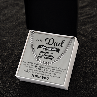 Load image into Gallery viewer, To My Dad Cuban Link Chain Necklace – Father’s Day, Birthday &amp;amp; Stepdad Gift from Son or Daughter
