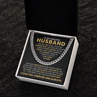 Load image into Gallery viewer, To My Husband Cuban Chain Link Birthday Gifts, the Day I Met You I Found My Missing Piece
