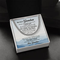 Load image into Gallery viewer, To My Grandson Necklace from Grandma, Always Remember Grandson Necklace
