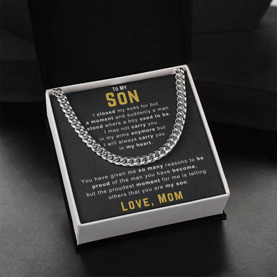 Load image into Gallery viewer, To My Son Necklace from Mom, You Have Given Me So Many Reasons to Be Proud
