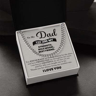Load image into Gallery viewer, To My Dad Cuban Link Chain Necklace – Father’s Day, Birthday &amp;amp; Stepdad Gift from Son or Daughter
