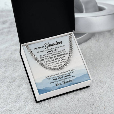 Load image into Gallery viewer, To My Grandson Necklace from Grandma, Always Remember Grandson Necklace
