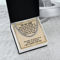 Load image into Gallery viewer, To My Son Necklace from Mom, Never Feel That You Are Alone

