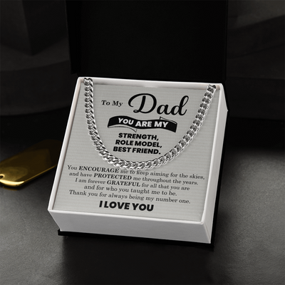 Load image into Gallery viewer, To My Dad Cuban Link Chain Necklace – Father’s Day, Birthday &amp;amp; Stepdad Gift from Son or Daughter
