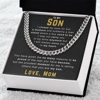 Load image into Gallery viewer, To My Son Necklace from Mom, You Have Given Me So Many Reasons to Be Proud
