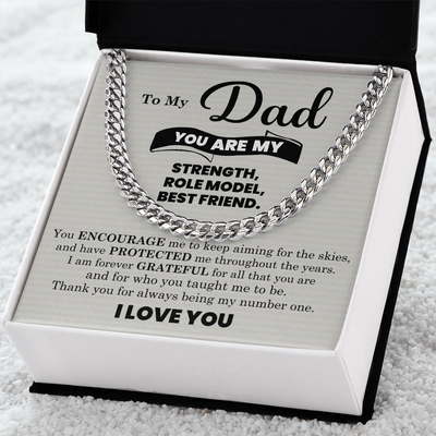 Load image into Gallery viewer, To My Dad Cuban Link Chain Necklace – Father’s Day, Birthday &amp;amp; Stepdad Gift from Son or Daughter

