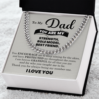Load image into Gallery viewer, To My Dad Cuban Link Chain Necklace – Father’s Day, Birthday &amp; Stepdad Gift from Son or Daughter
