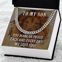 Load image into Gallery viewer, To My Son Cuban Chain Necklace
