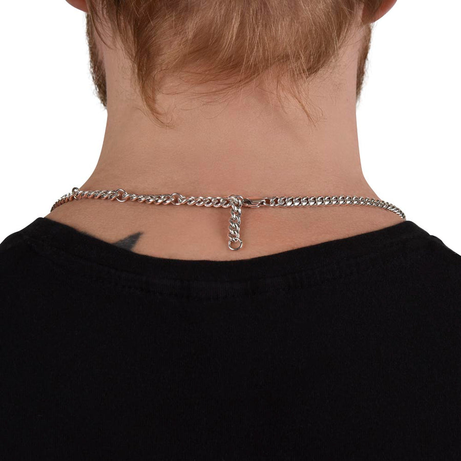 To My Son Cuban Link Chain Stainless Steel with Message, Birthday Necklace for Son from Mom and Dad