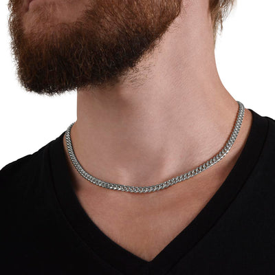 Load image into Gallery viewer, To My Son Cuban Link Chain Silver, Birthday Christian Gift for Son from Mom
