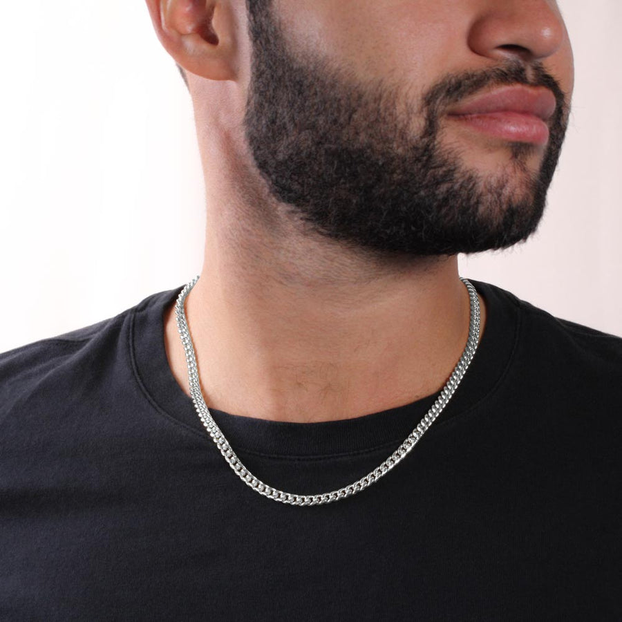To My Son Cuban Link Chain with Message, You Are Braver Than You Believe, Stronger Than You  Seem