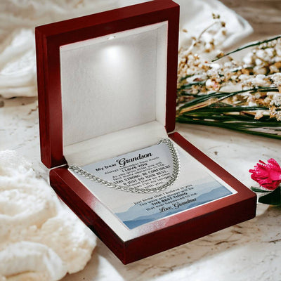 Load image into Gallery viewer, To My Grandson Necklace from Grandma, Always Remember Grandson Necklace
