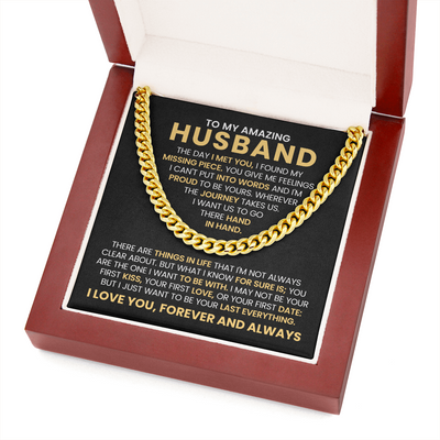 Load image into Gallery viewer, To My Husband Cuban Chain Link Birthday Gifts, the Day I Met You I Found My Missing Piece
