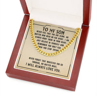 Load image into Gallery viewer, To My Son Necklace from Mom, Never Feel That You Are Alone
