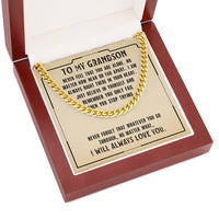 Load image into Gallery viewer, To My Grandson Necklace from Grandparents, Never Feel That You Are Alone
