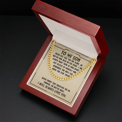 Load image into Gallery viewer, To My Son Necklace from Mom, Never Feel That You Are Alone
