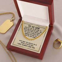 Load image into Gallery viewer, To My Son Necklace from Mom, Never Feel That You Are Alone
