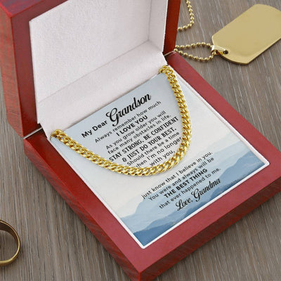 Load image into Gallery viewer, To My Grandson Necklace from Grandma, Always Remember Grandson Necklace
