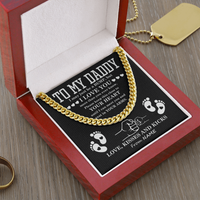 Load image into Gallery viewer, To My Dad Cuban Chain Necklace for Brave Dad, Birthday Gift, Father&#39;s Day Gift from Son Daughter
