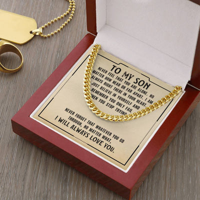 Load image into Gallery viewer, To My Son Necklace from Mom, Never Feel That You Are Alone
