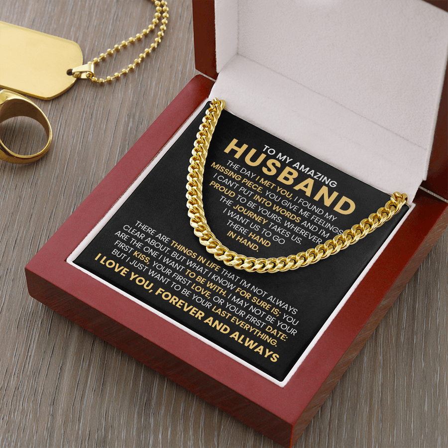 To My Husband Cuban Chain Link Birthday Gifts, the Day I Met You I Found My Missing Piece