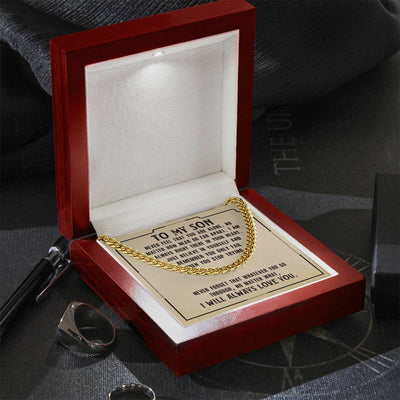 Load image into Gallery viewer, To My Son Necklace from Mom, Never Feel That You Are Alone
