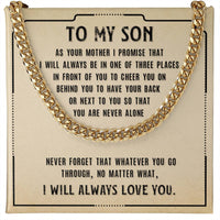 Load image into Gallery viewer, To My Son Cuban Link Chain Silver, Birthday Christian Gift for Son from Mom
