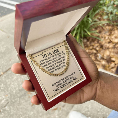 Load image into Gallery viewer, To My Son Necklace from Mom, Never Feel That You Are Alone
