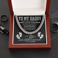 Load image into Gallery viewer, To My Dad Cuban Chain Necklace for Brave Dad, Birthday Gift, Father&#39;s Day Gift from Son Daughter
