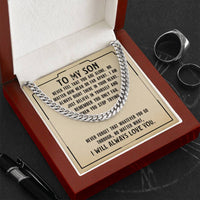 Load image into Gallery viewer, To My Son Necklace from Mom, Never Feel That You Are Alone
