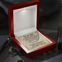 Load image into Gallery viewer, To My Son Cuban Link Chain Silver, Birthday Christian Gift for Son from Mom
