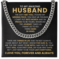 Load image into Gallery viewer, To My Husband Cuban Chain Link Birthday Gifts, the Day I Met You I Found My Missing Piece
