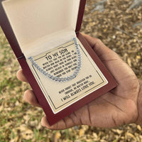 Load image into Gallery viewer, To My Son Necklace from Mom, Never Feel That You Are Alone
