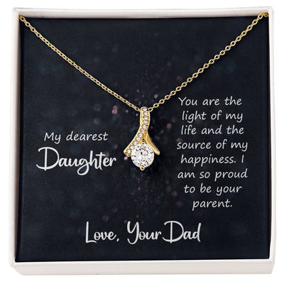 Load image into Gallery viewer, To My Daughter Necklace from Dad, You Are the Light of My Life
