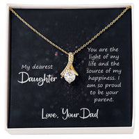 Load image into Gallery viewer, To My Daughter Necklace from Dad, You Are the Light of My Life
