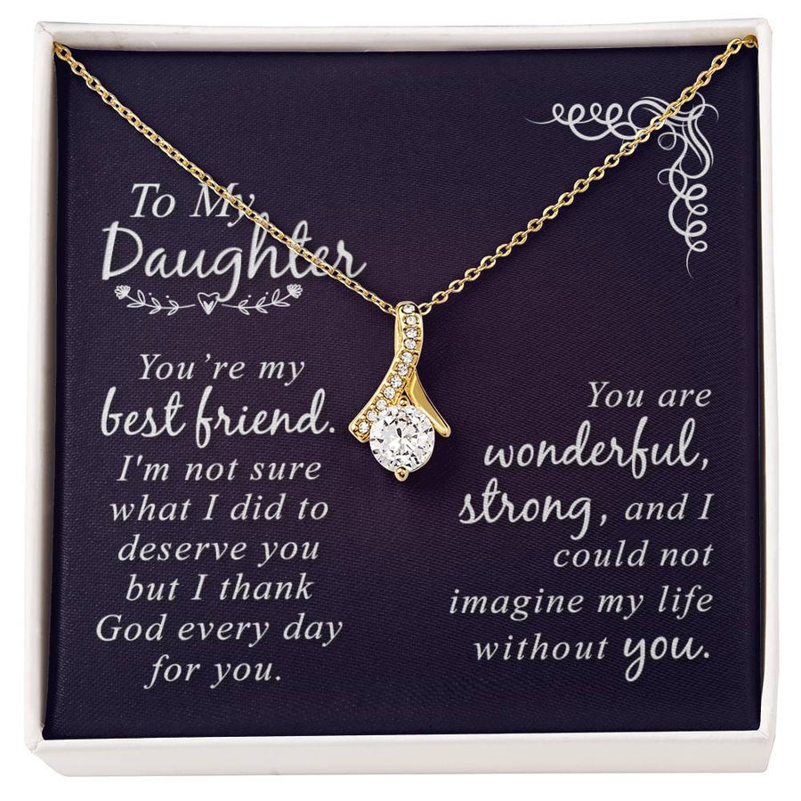 To My Daughter Necklace from Mom and Dad, Sentimental Gifts for Daughter from Mom and Dad