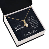 Load image into Gallery viewer, To My Daughter Necklace from Dad, You Are the Light of My Life
