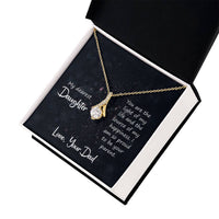 Load image into Gallery viewer, To My Daughter Necklace from Dad, You Are the Light of My Life
