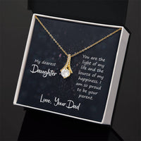 Load image into Gallery viewer, To My Daughter Necklace from Dad, You Are the Light of My Life
