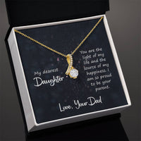 Load image into Gallery viewer, To My Daughter Necklace from Dad, You Are the Light of My Life
