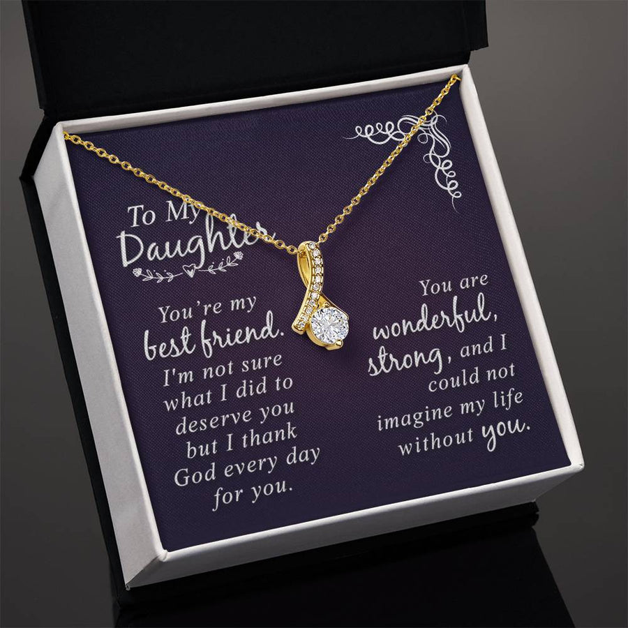 To My Daughter Necklace from Mom and Dad, Sentimental Gifts for Daughter from Mom and Dad