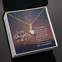 Load image into Gallery viewer, To My Daughter Necklace from Mom/dad, Your Smile Makes Me Smile
