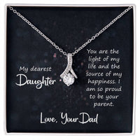 Load image into Gallery viewer, To My Daughter Necklace from Dad, You Are the Light of My Life
