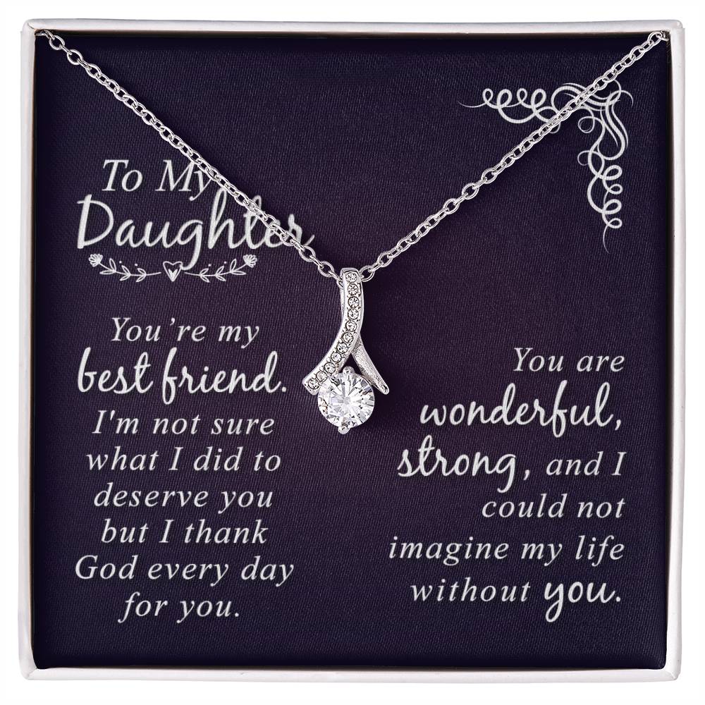 To My Daughter Necklace from Mom and Dad, Sentimental Gifts for Daughter from Mom and Dad