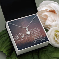 Load image into Gallery viewer, To My Daughter Necklace from Mom/dad, Your Smile Makes Me Smile
