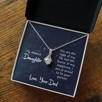 Load image into Gallery viewer, To My Daughter Necklace from Dad, You Are the Light of My Life
