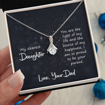 Load image into Gallery viewer, To My Daughter Necklace from Dad, You Are the Light of My Life
