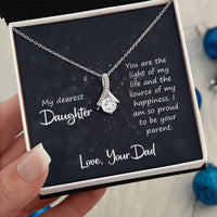 Load image into Gallery viewer, To My Daughter Necklace from Dad, You Are the Light of My Life
