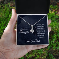 Load image into Gallery viewer, To My Daughter Necklace from Dad, You Are the Light of My Life
